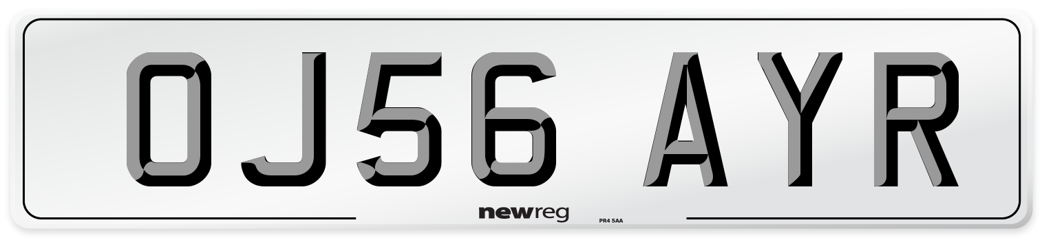 OJ56 AYR Number Plate from New Reg